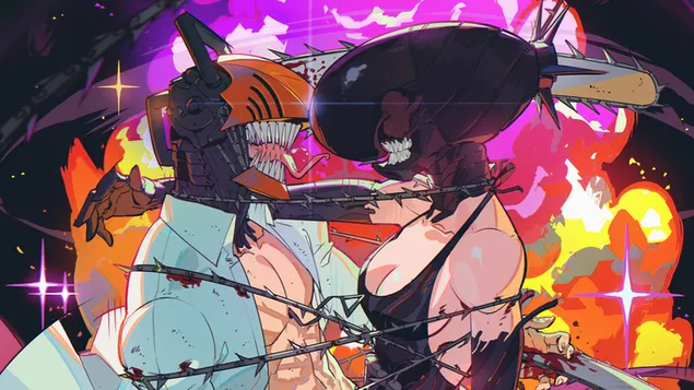 רזה ודנג'י מהסרט "איש המסור" 4K טפט