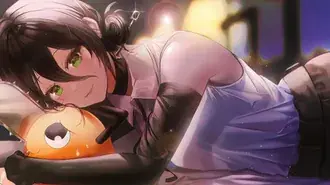 Chainsaw man 애니메이션의 Reze와 pochita 4K 배경화면