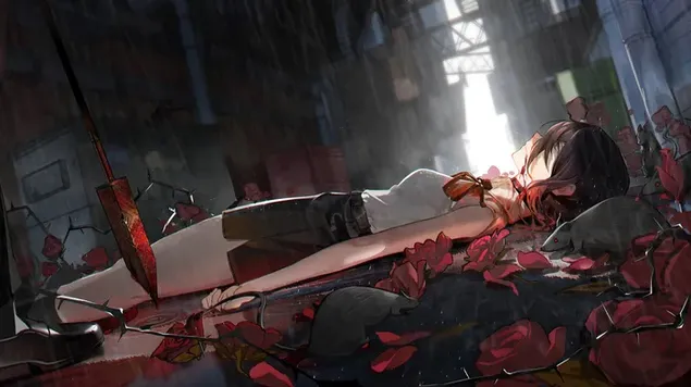 Резе из аниме Цхаинсав Ман 4K позадина