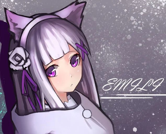 rezero: elaman aloittaminen toisessa maailmassa - emilia, half elf lataa