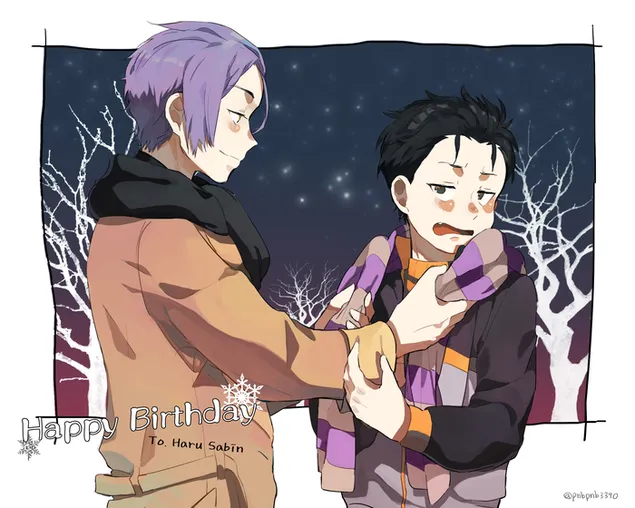 Páipéar balla ReZero : Saol a Thosú i Saol Eile - Natsuki Subaru, Julius Juukulius2K