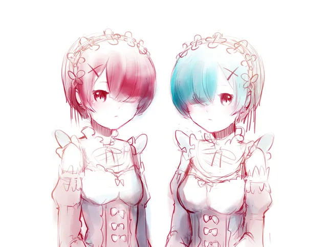 РеЗеро : Почетак живота у другом свету - Рам, Рем 2K позадина