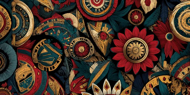 muat turun corak abstrak berinspirasikan budaya kaya dengan motif