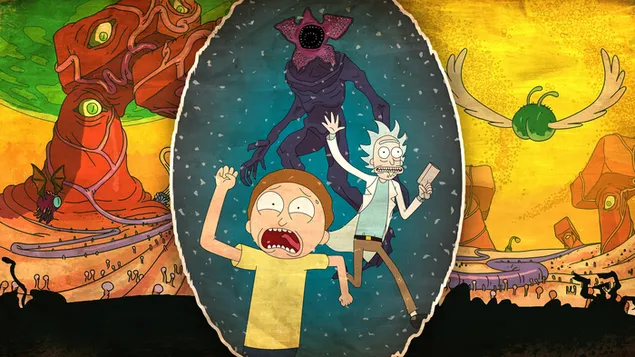 Rick en Morty (stripfiguren) 2K achtergrond