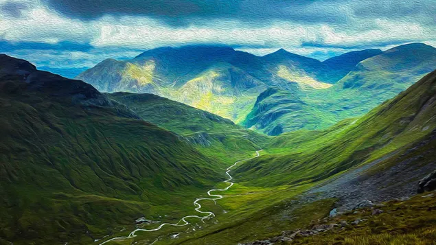 Ring of Steall, Glen Nevis - Oil in Canvas