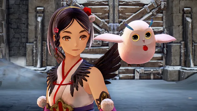 Rinwell & Hootle - Tales of Arise (Permainan Video Anime) 4K kertas dinding