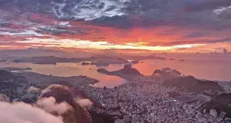 rio de zhaneiro gjate perendimit te diellit shkarkim