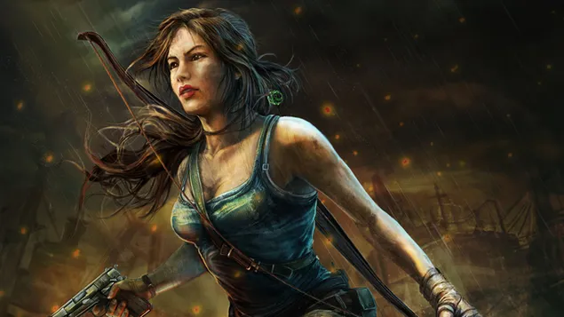 Rise of the Tomb Raider (permainan) - Lara Croft (gadis pemanah) 2K wallpaper
