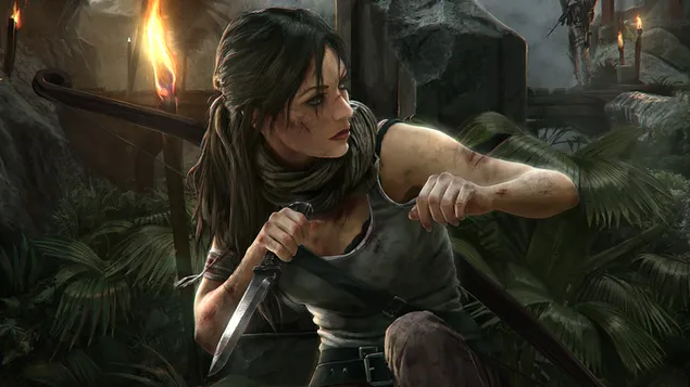 Rise of the Tomb Raider (permainan video) - Lara Croft (karya seni digital) 4K wallpaper