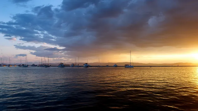 Páipéar balla Radharc ar chúlra na habhannHD