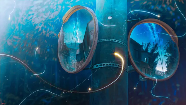 Road  Mirror Reflection 4K wallpaper