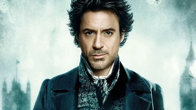 Robert Downey Jr. mint Shorlock Holmes HD háttérkép