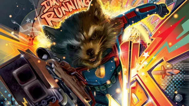 Rocket Raccoon từ Guardians of the Galaxy Vol. 3 áp phích tải xuống