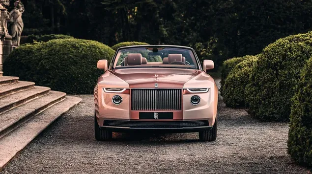 Tapeta Rolls-Royce Boat Tail Rose Gold (pohled zepředu) 4K