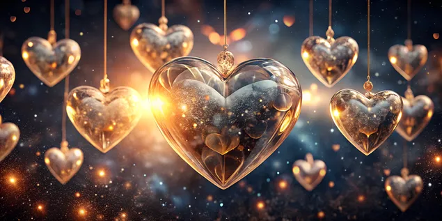 romantiskas kvelojosas sirdis ar pilsetas gaismam fona lejupieladet