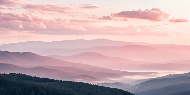 Romantiese pienk en wit gradiëntbedekking vir delikate en sagte ontwerpe 4K muurpapier