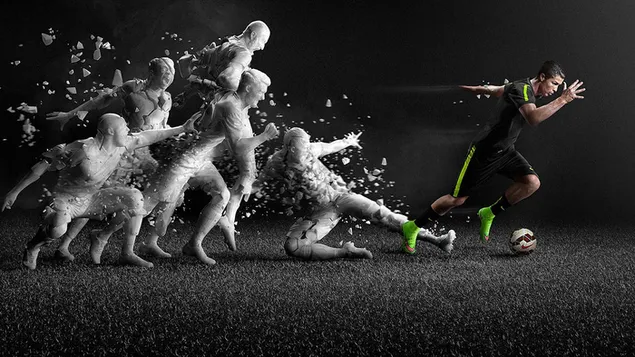 Ronaldo marching pass all the defenders  HD wallpaper