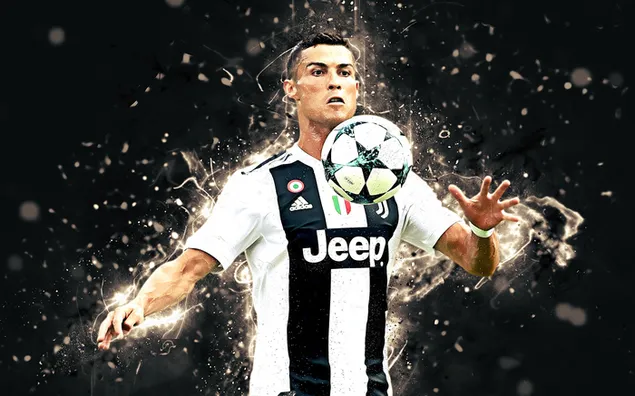 Ronaldo playing with football  download