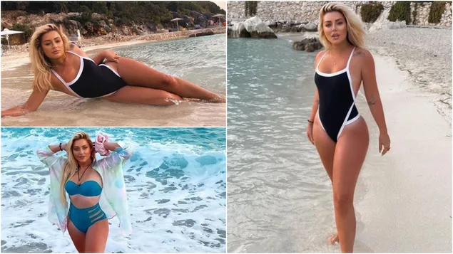 Ronela Hajati poseert in een bikini download