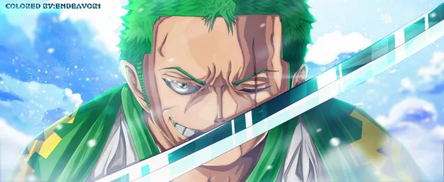 Roronoa Zoro Wano Kuni Bogen 2K Hintergrundbild