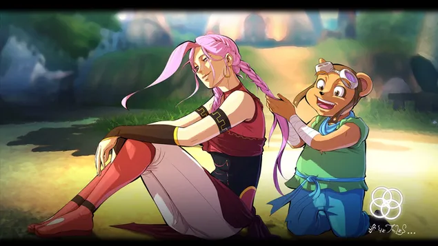 Rosalya e Poky Shinness O Reino do Relâmpago 4K papel de parede