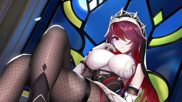 Rosaria - Genshin Impact (anime video igra) 4K pozadina