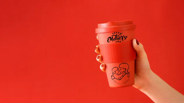 Rote Kaffeetasse - alles Gute zum Muttertag herunterladen