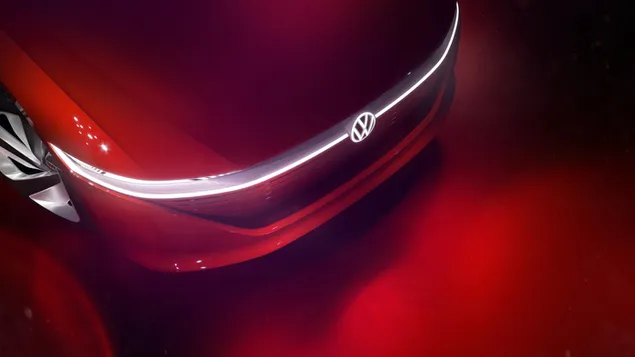 Roter futuristischer Volkswagen