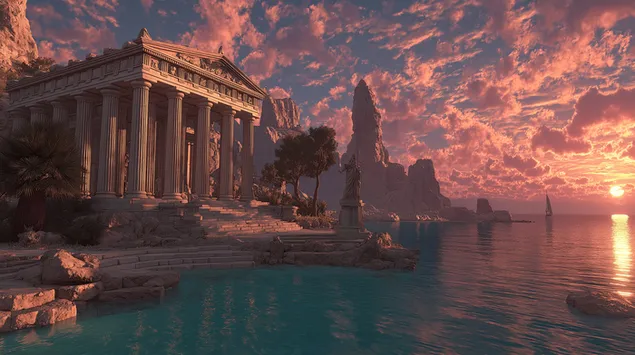 rrenojat e nje tempulli te madh klasik grek ne bregun e kalter shkarkim