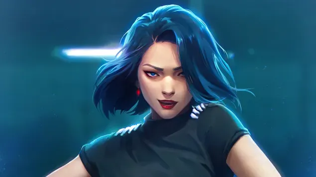 Ryujin-Anime-Mädchen mit blauen Augen 4K Hintergrundbild