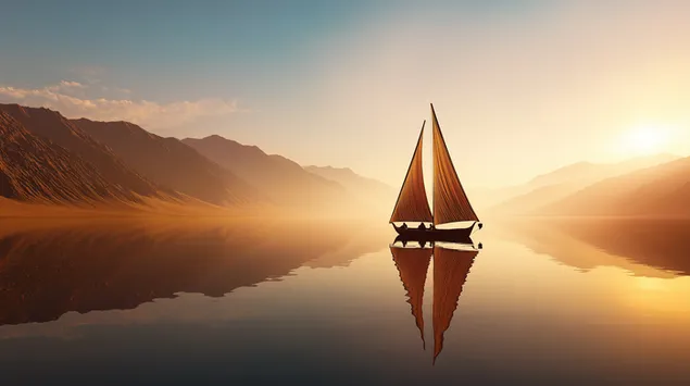 bad seoil ag uair orga le machnaimh ar loch sleibhe socair ioslodail