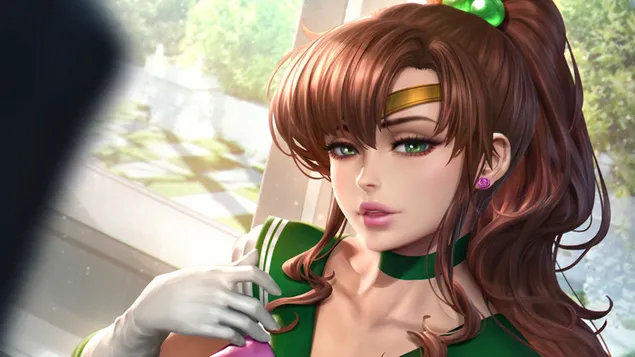 Sailor Moon - Makoto Kino (Sailor Jupitor) 4K bakgrunn