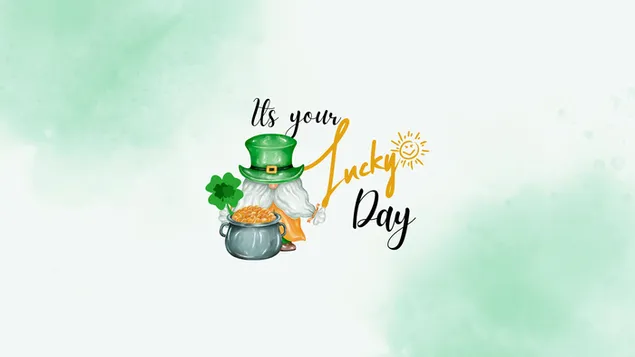 Hari Saint Patrick - Gnome Ini Hari Keberuntungan Anda 4K wallpaper