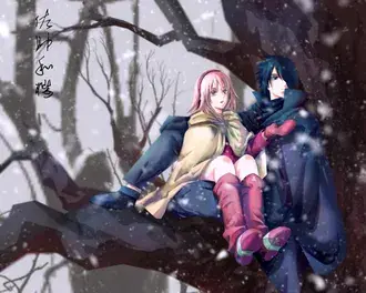 Sakura Haruno dan Sasuke Uchiha 2K wallpaper