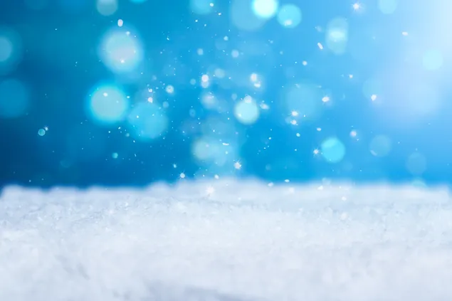 Salju dan kepingan salju latar belakang biru mengkilap unduhan
