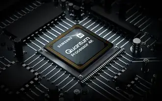 Pemproses kuantum Samsung hitam 4K kertas dinding