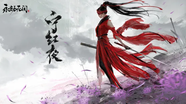 Samurai Girl Viper 'Ning' - Naraka Bladepoint (онлайн-видеоигра) 4K обои