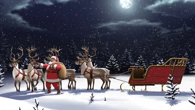 trineo de renos de Papá Noel
