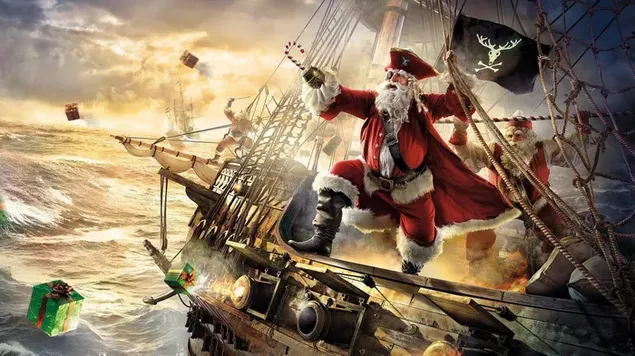 Julemanden affyrer gaver fra sin skibskanon download