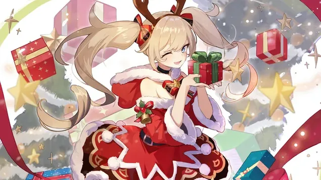 Santa girl 'Barbara' - Genshin Impact (Anime Video Game)