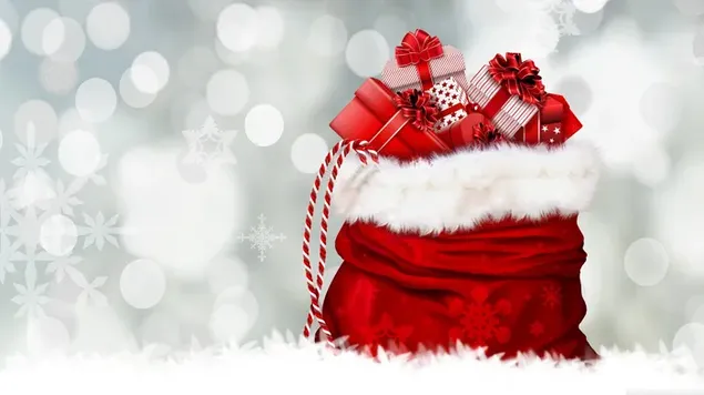 サンタさんのクリスマスプレゼント 2K 壁紙