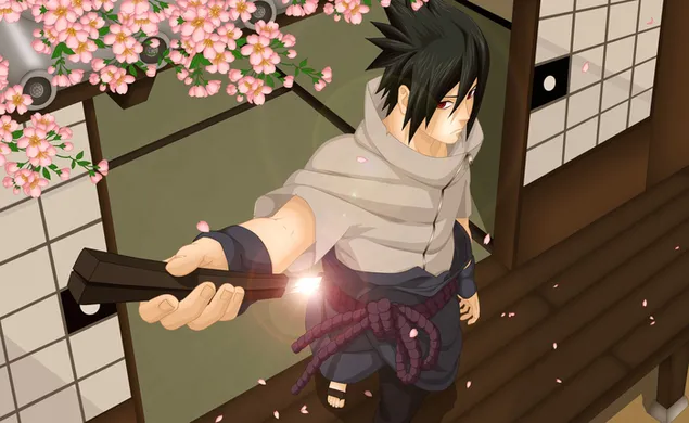 Tapeta Sasuke tasil meč 2K