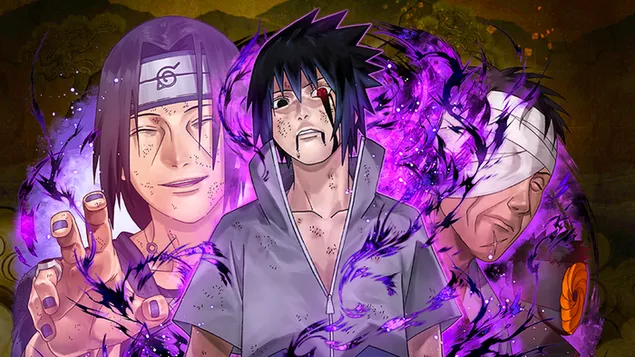 Sasuke Uchiha en Itachi van Naruto Shippuden voor desktop download