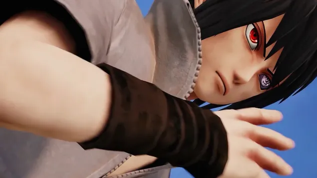 Páipéar balla Sasuke uchiha i bhfeidhm léim4K