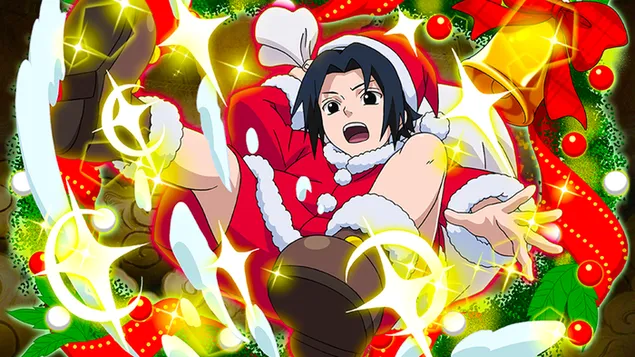Sasuke Uchiha Kid Christmas од Naruto Shippuden за Desktop HD тапет