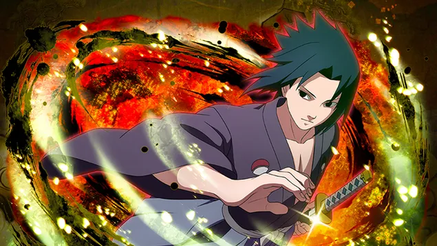 Sasuke Uchiha Samurai fra Naruto Shippuden til desktop download