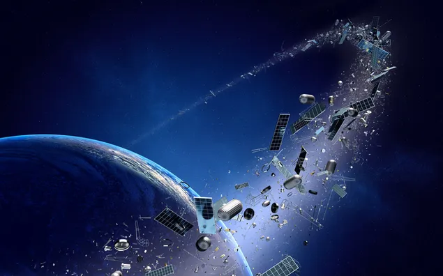 Satelliten um die Erde herunterladen