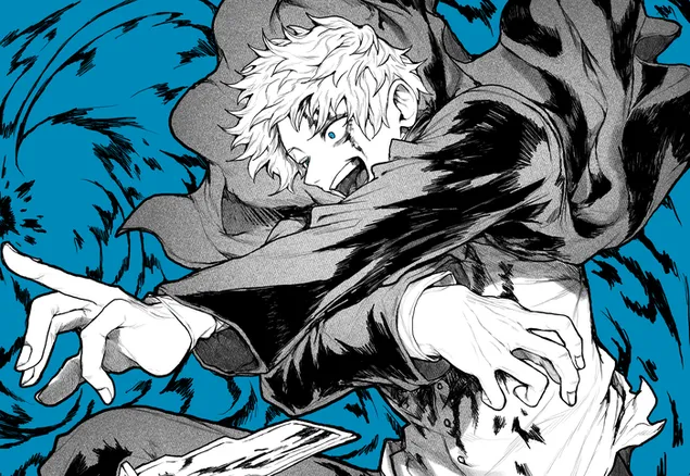 Personazhi imagjinar i animes Satoru Gojo 2K sfond