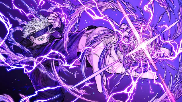 satoru gojou cursed technique hollow: fioletowy z jujutsu kaisen pobierz