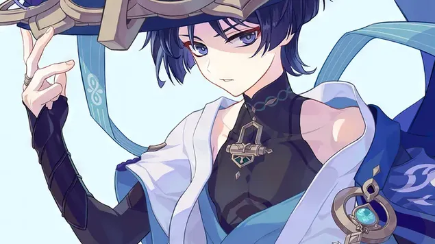 Scaramouche (ตัวละคร Anemo) - Genshin Impact (วิดีโอเกมอะนิเมะ) 4K วอลเปเปอร์